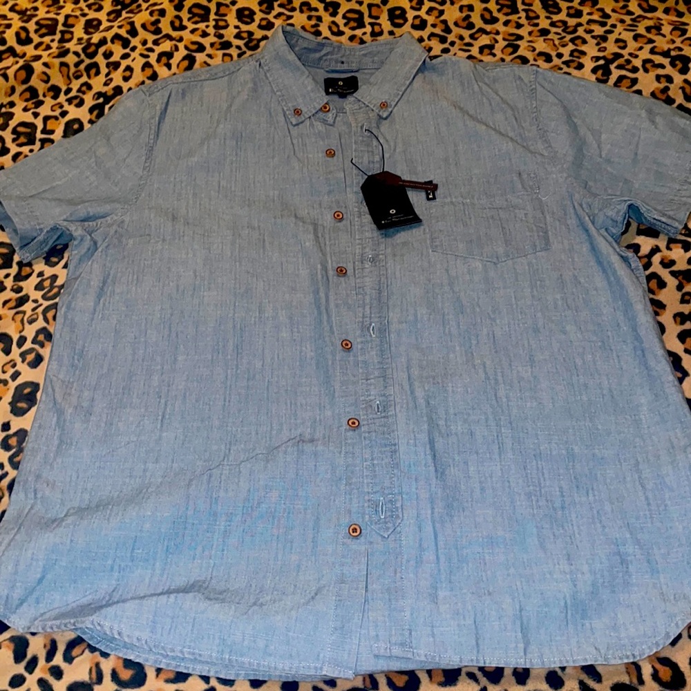 NWT blue Ben Sherman XL button up